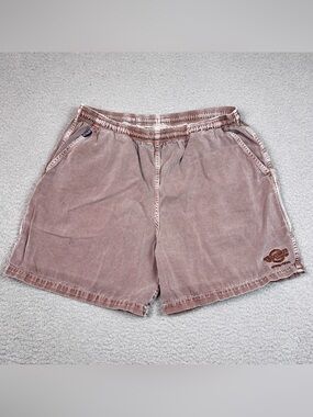 Crazy Shirts Hawaii Shorts Mens Size M Brown Chocolate Dyed Elastic Waist Cotton